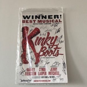 Signd poster of the tony award musical kinkyboots